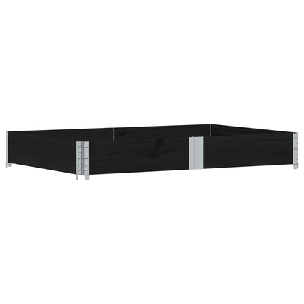 palleramme 150x100 cm massivt fyrretræ sort