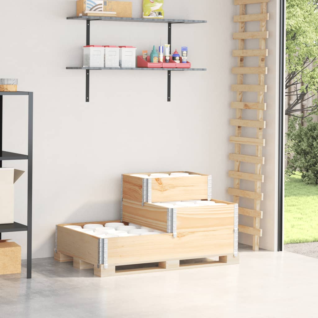 højbed 120x80 cm 3 niveauer massivt fyrretræ