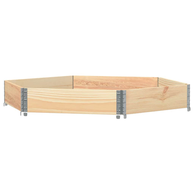 højbed 160x160 cm massivt fyrretræ sekskantet