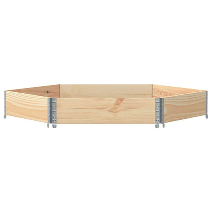 højbed 160x160 cm massivt fyrretræ sekskantet