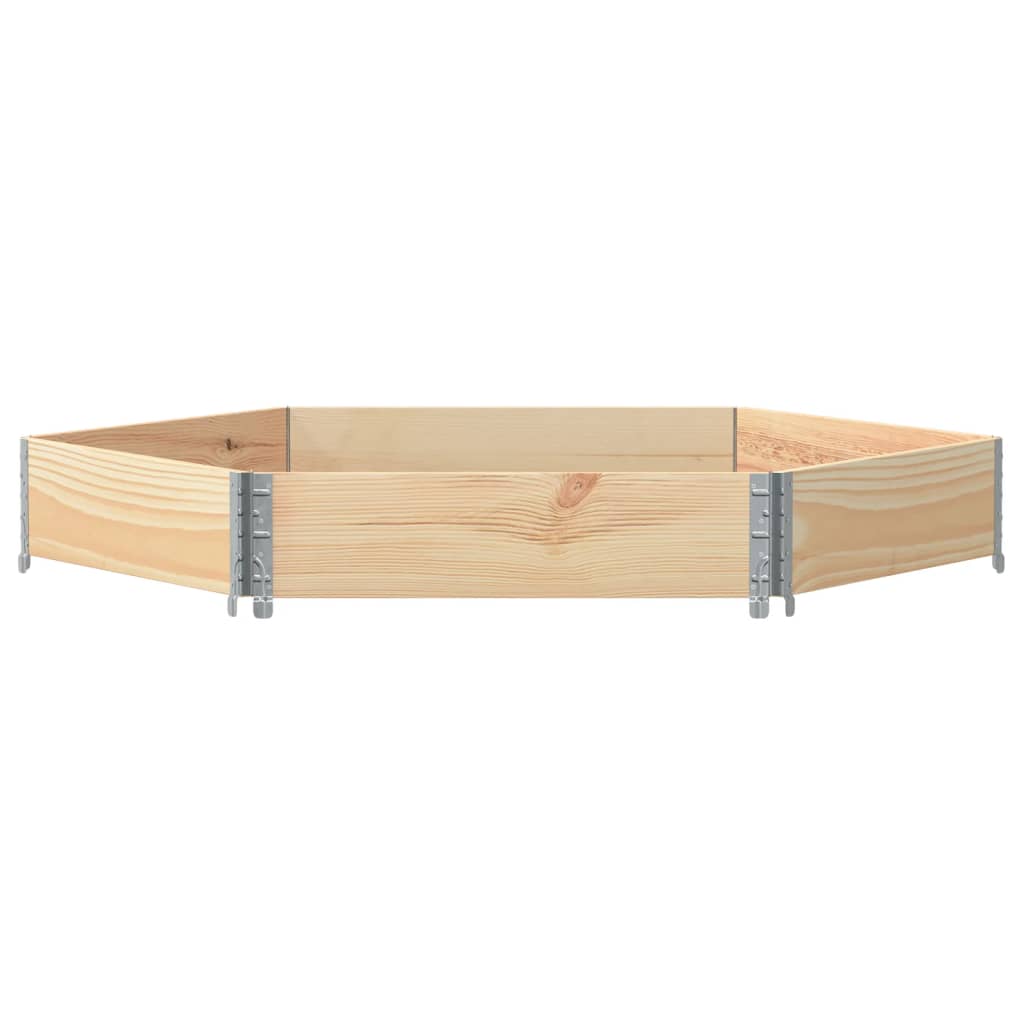 højbed 160x160 cm massivt fyrretræ sekskantet