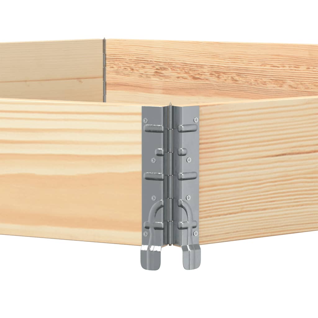 højbed 160x160 cm massivt fyrretræ sekskantet