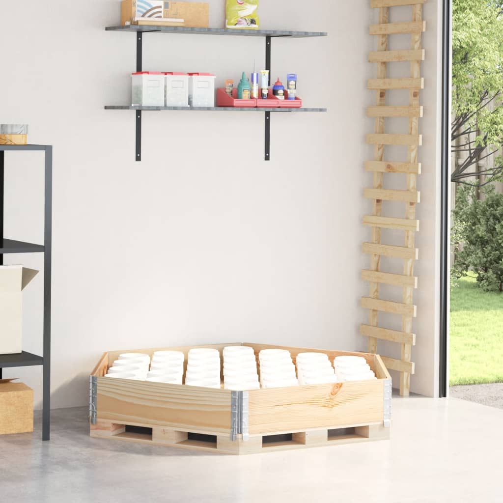 højbed 160x160 cm massivt fyrretræ sekskantet