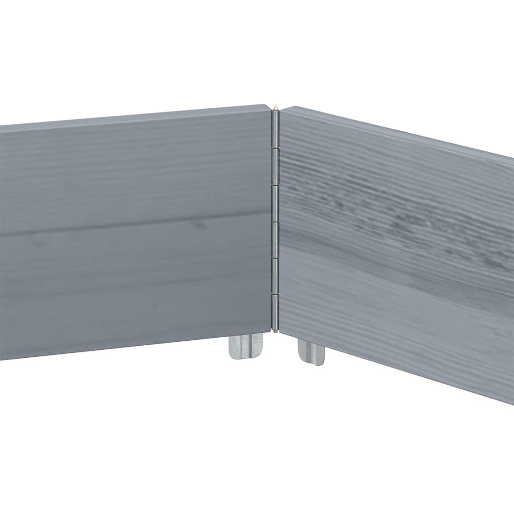 højbed 160x160 cm massivt fyrretræ sekskantet grå