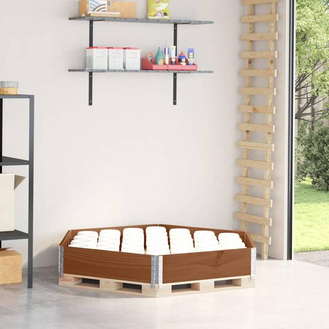 højbed 160x160 cm massivt fyrretræ sekskantet brun