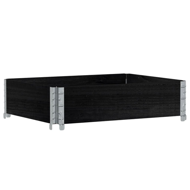 plantekasse 80x60 cm massivt fyrretræ sort