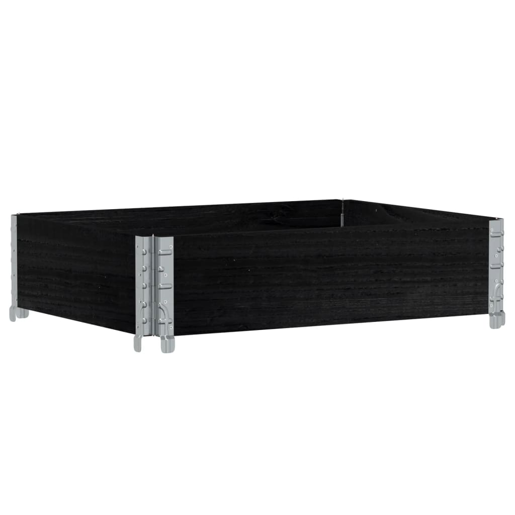 plantekasse 80x60 cm massivt fyrretræ sort