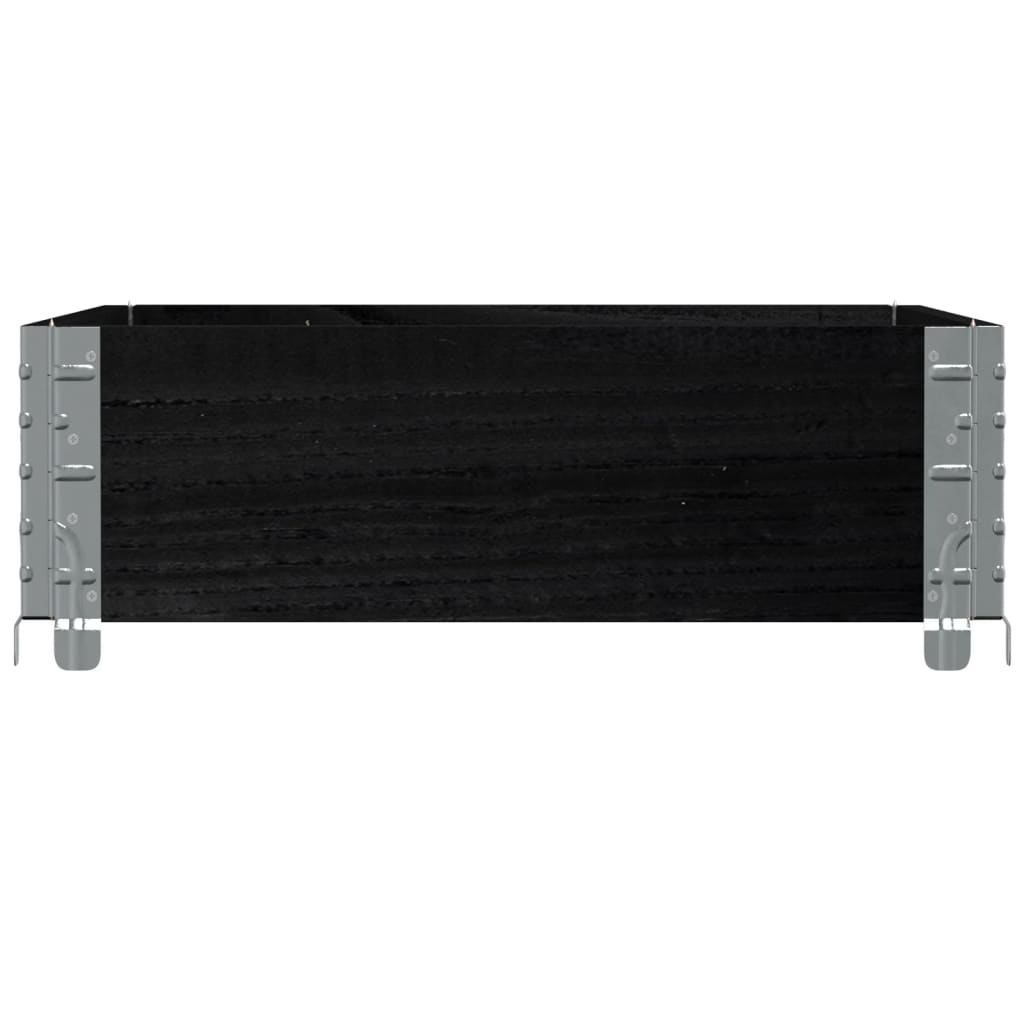plantekasse 80x60 cm massivt fyrretræ sort