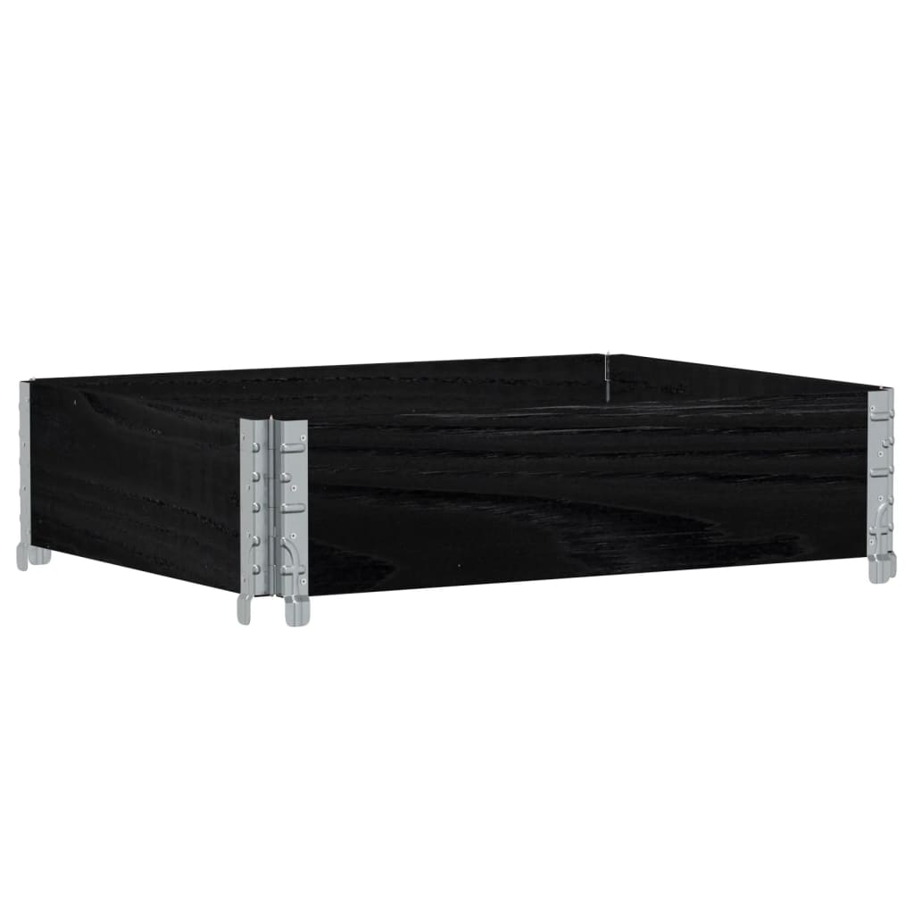 plantekasse 80x60 cm massivt fyrretræ sort