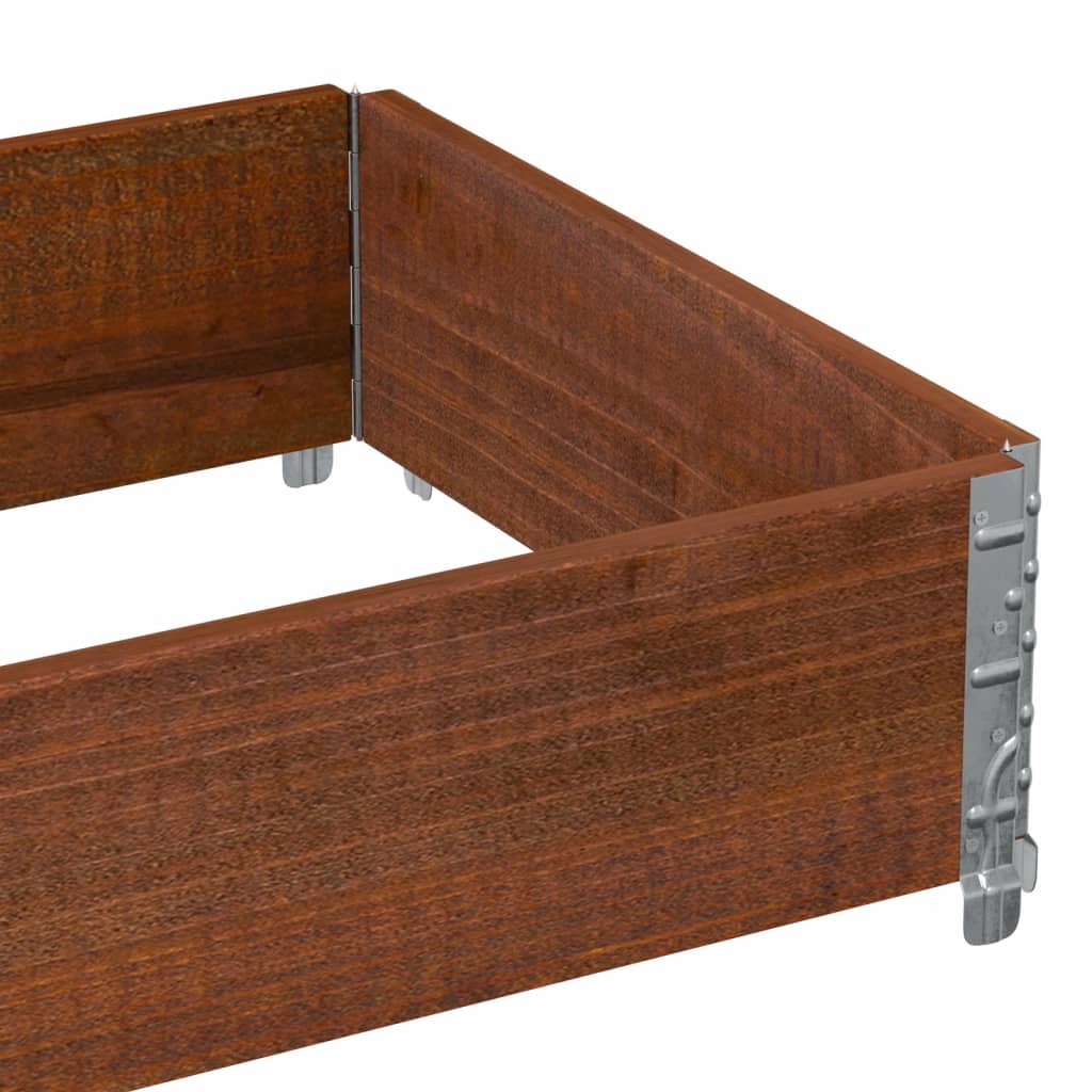 plantekasse 80x60 cm massivt fyrretræ brun