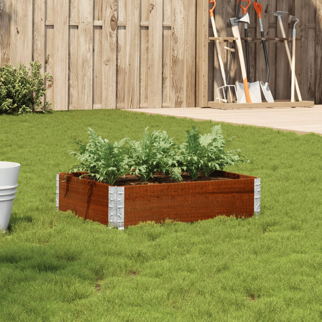 plantekasse 80x60 cm massivt fyrretræ brun