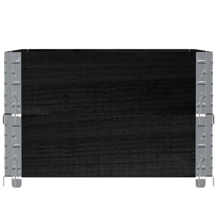 plantekasse 80x60 cm massivt fyrretræ sort