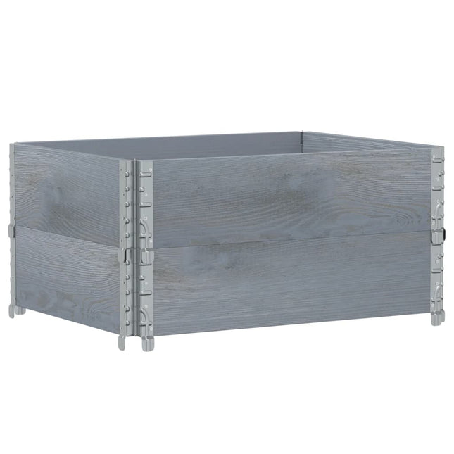 plantekasse 80x60 cm massivt fyrretræ grå