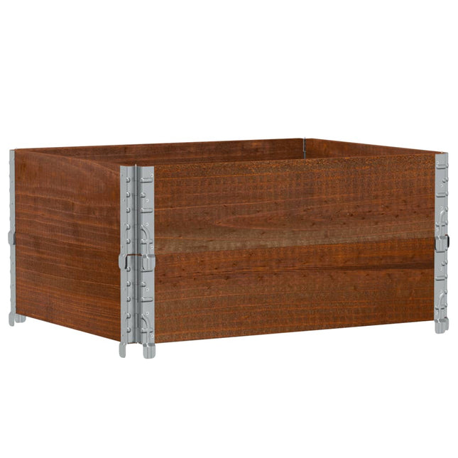 plantekasse 80x60 cm massivt fyrretræ brun