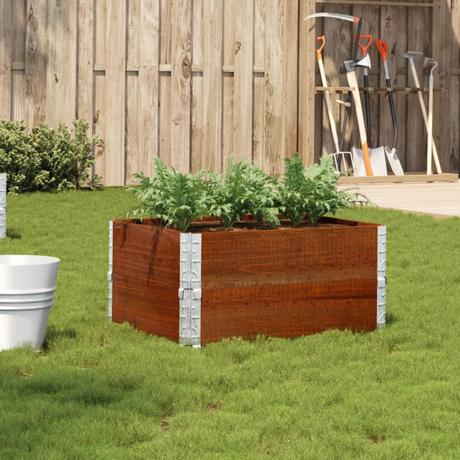 plantekasse 80x60 cm massivt fyrretræ brun