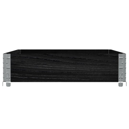 plantekasse 120x80 cm massivt fyrretræ sort