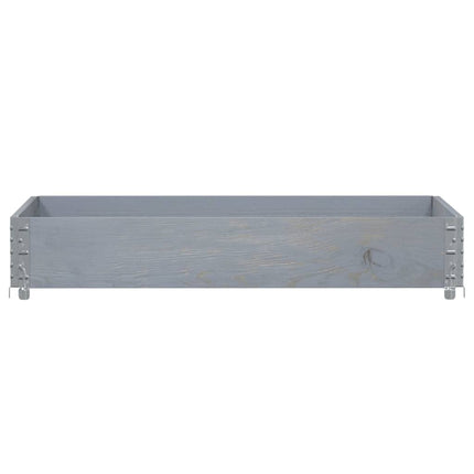 plantekasse 120x80 cm massivt fyrretræ grå