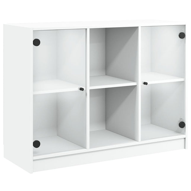 skænk 102x37x75,5 cm konstrueret træ hvid