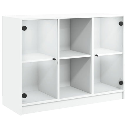skænk 102x37x75,5 cm konstrueret træ hvid