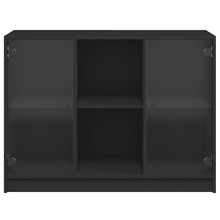skænk 102x37x75,5 cm konstrueret træ sort