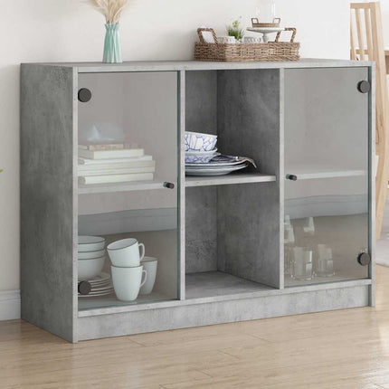 skænk 102x37x75,5 cm konstrueret træ betongrå