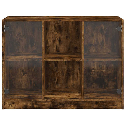 skænk 102x37x75,5 cm konstrueret træ røget egetræsfarve