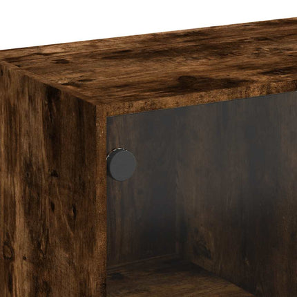 skænk 102x37x75,5 cm konstrueret træ røget egetræsfarve