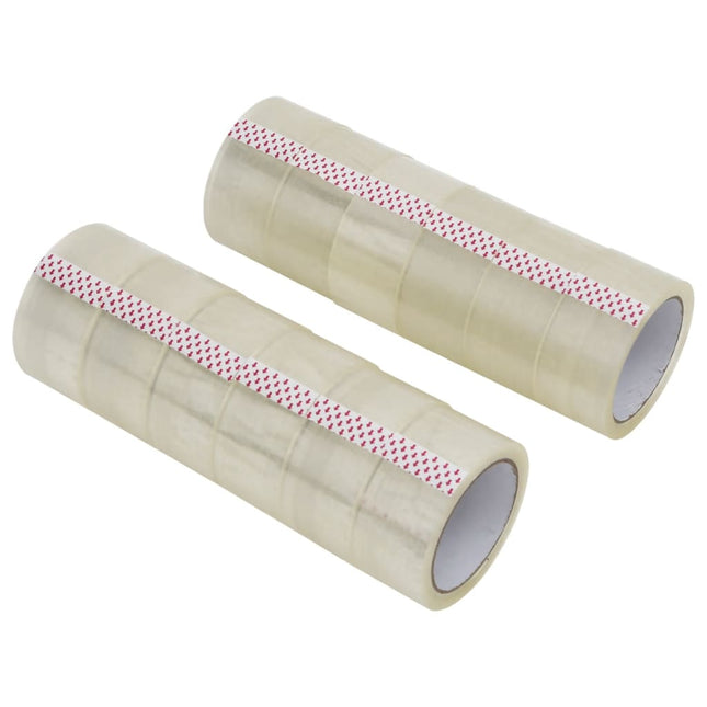 pakketape 12 stk. 48 mm x 66 m transparent