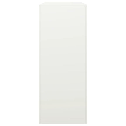 brændestativ 100x40x100 cm stål hvid