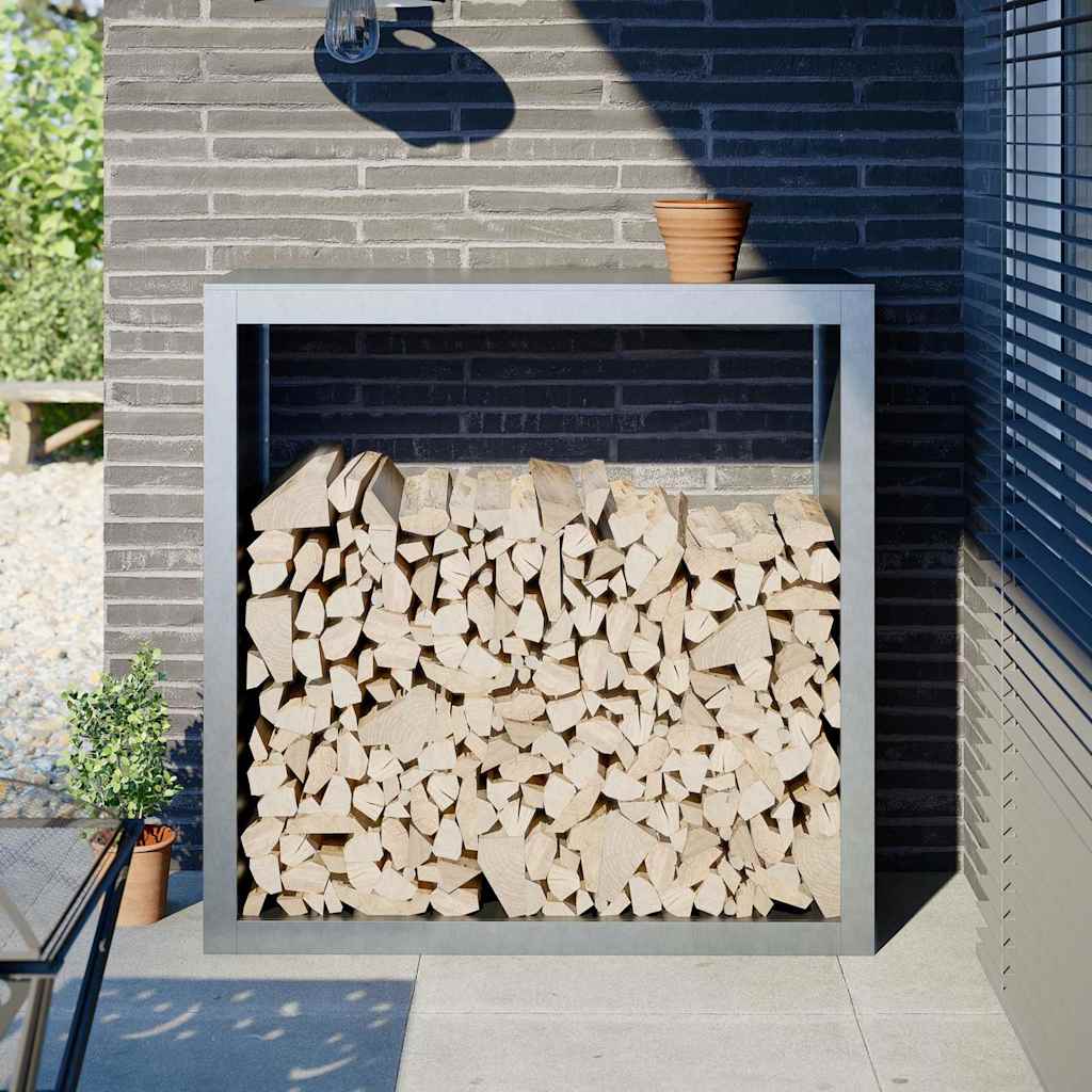 brændestativ 100x40x100 cm galvaniseret stål billede