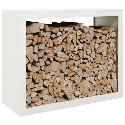 brændestativ 100x40x80 cm stål hvid