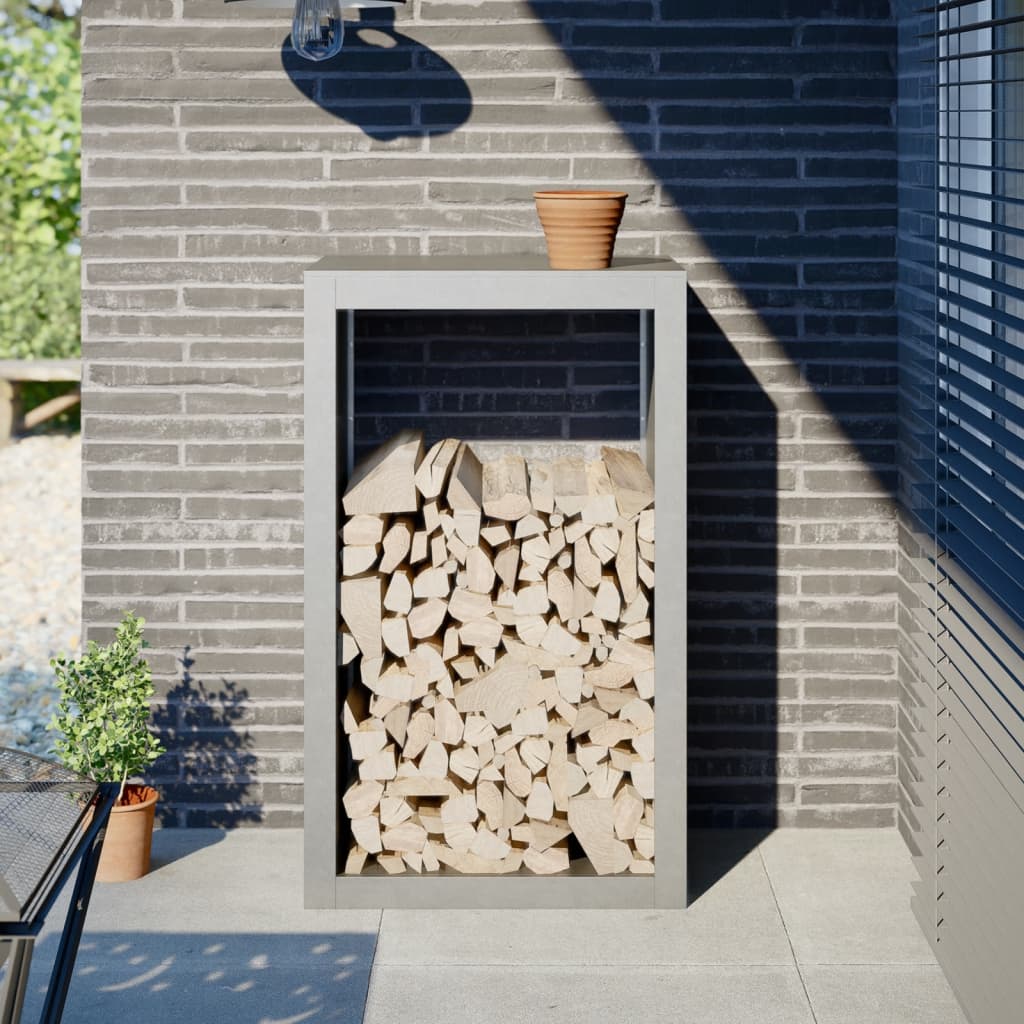 Brændestativ 60 × 40 × 100 cm i rustfrit stål