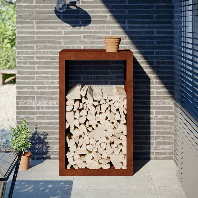 Brændereol 60x40x100 cm i vejrbestandigt stål