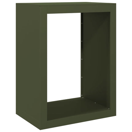 brændestativ 60x40x80 cm stål grøn