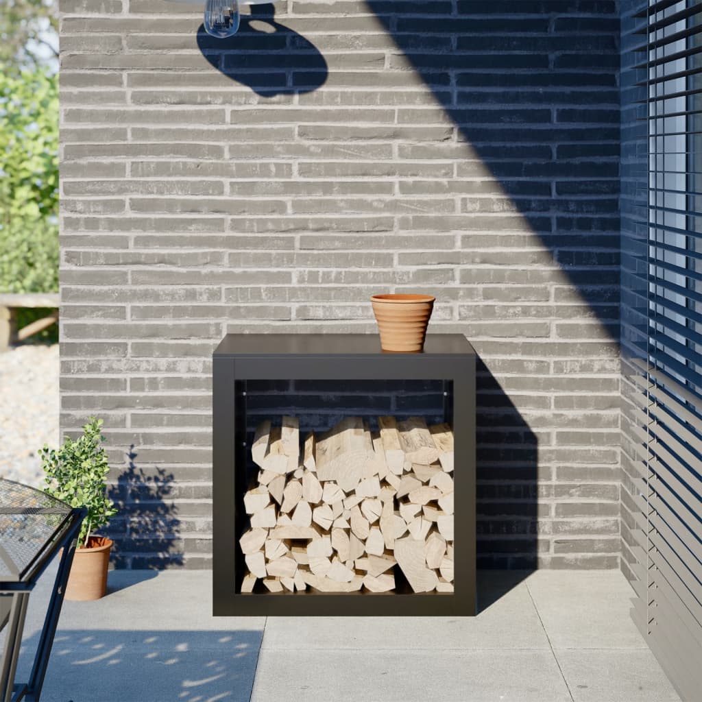 brændestativ 60x40x60 cm stål sort