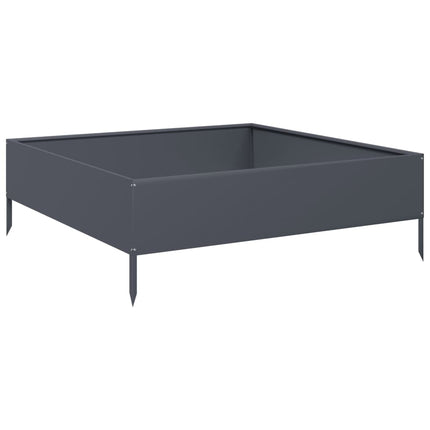 højbed 100x100x33,5 cm stål antracitgrå