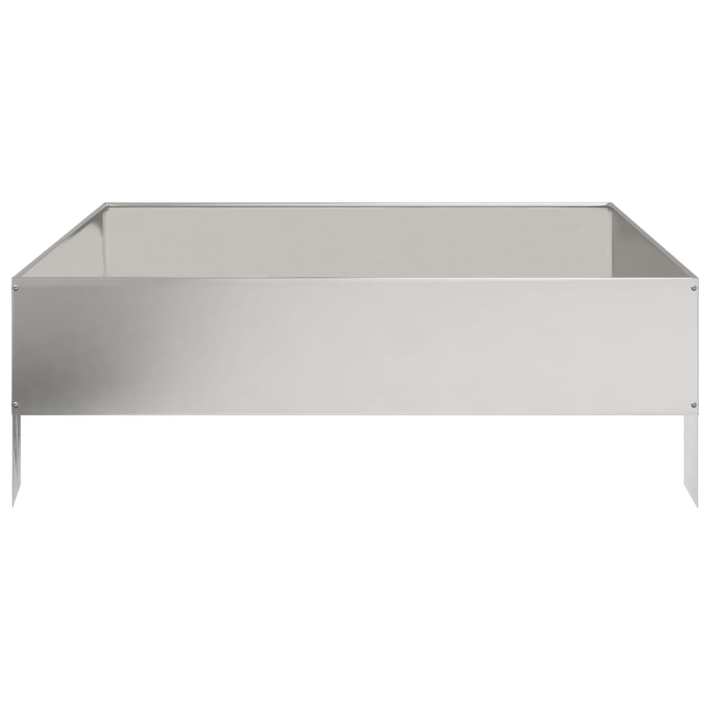 højbed 100x100x33,5 cm rustfrit stål