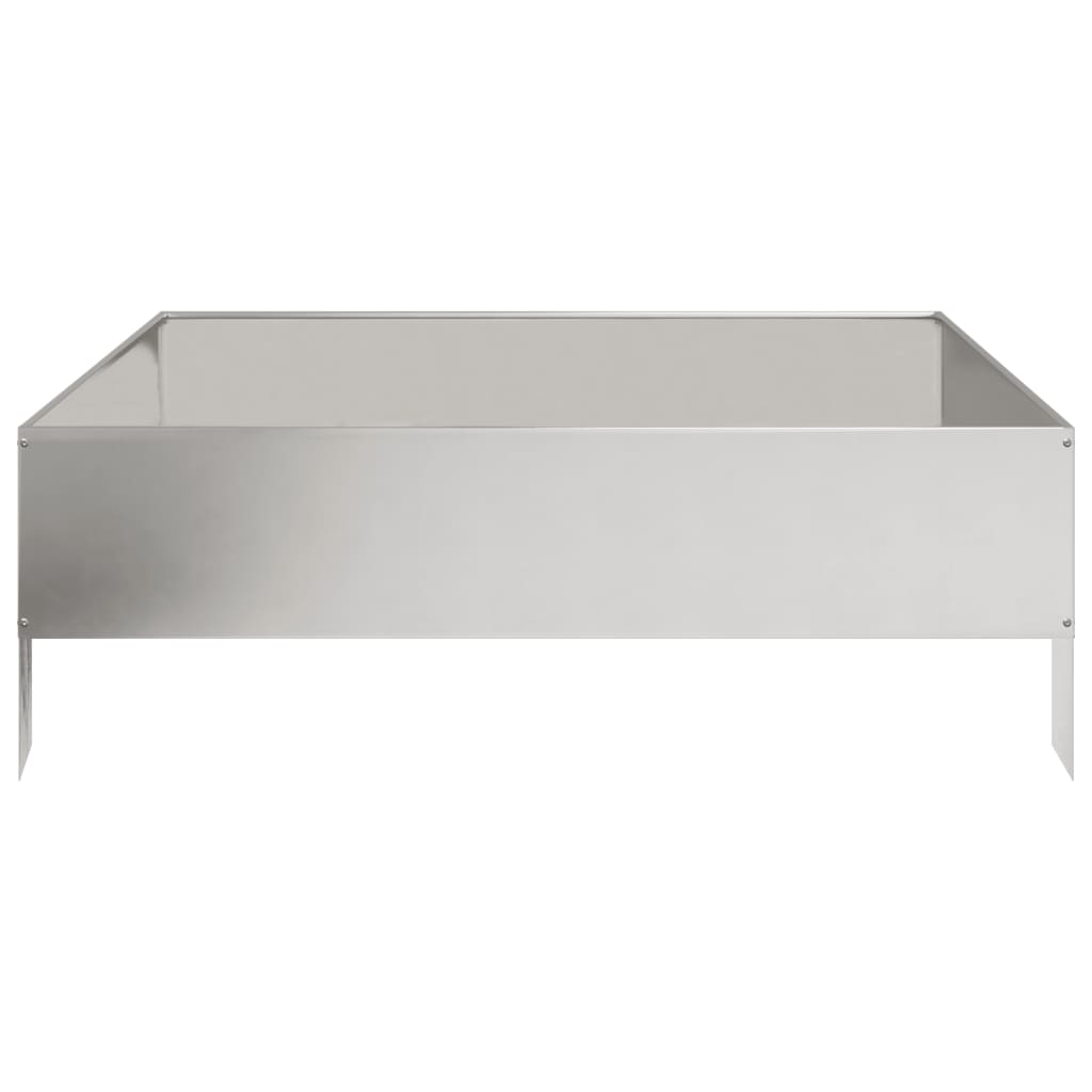 højbed 100x100x33,5 cm rustfrit stål