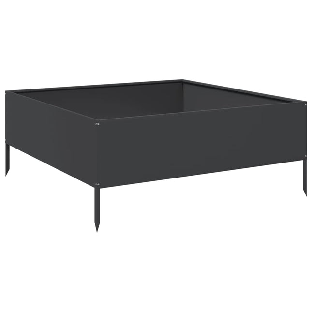 højbed 100x100x41 cm stål sort