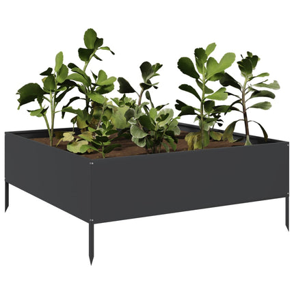 højbed 100x100x41 cm stål sort