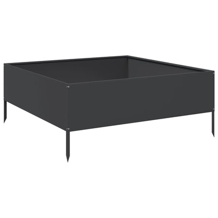 højbed 100x100x41 cm stål sort