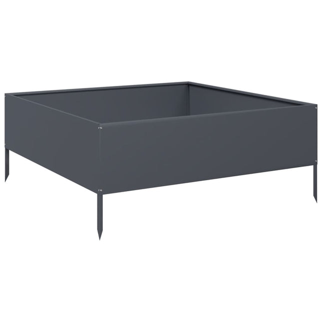 højbed 100x100x41 cm stål antracitgrå