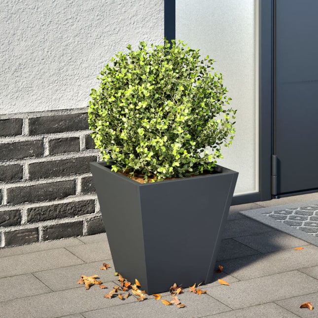 plantekasse 30x30x30 cm stål antracitgrå