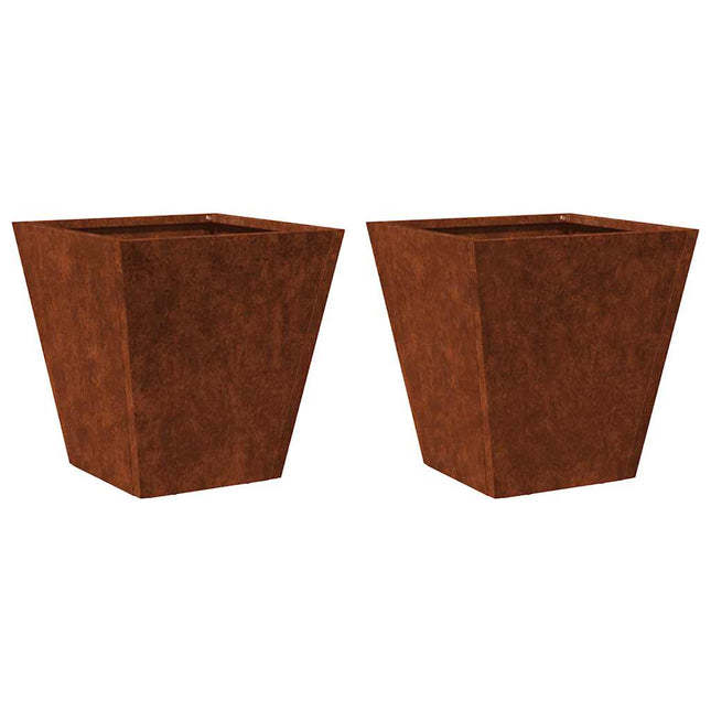 Havekrukker 2 stk. 30x30x30 cm i vejrbestandigt stål