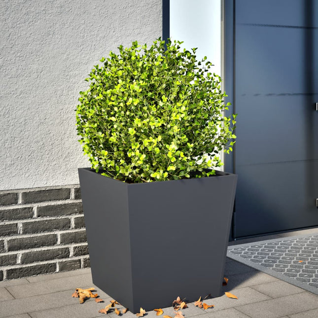 plantekrukke 50x50x50 cm stål hvid