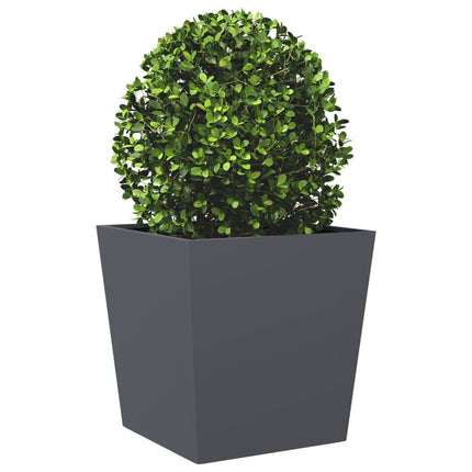 plantekrukker 2 stk. 50x50x50 cm stål antracitgrå