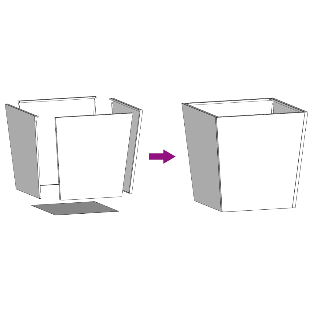 Havekrukke 50x50x50 cm i vejrbestandigt stål