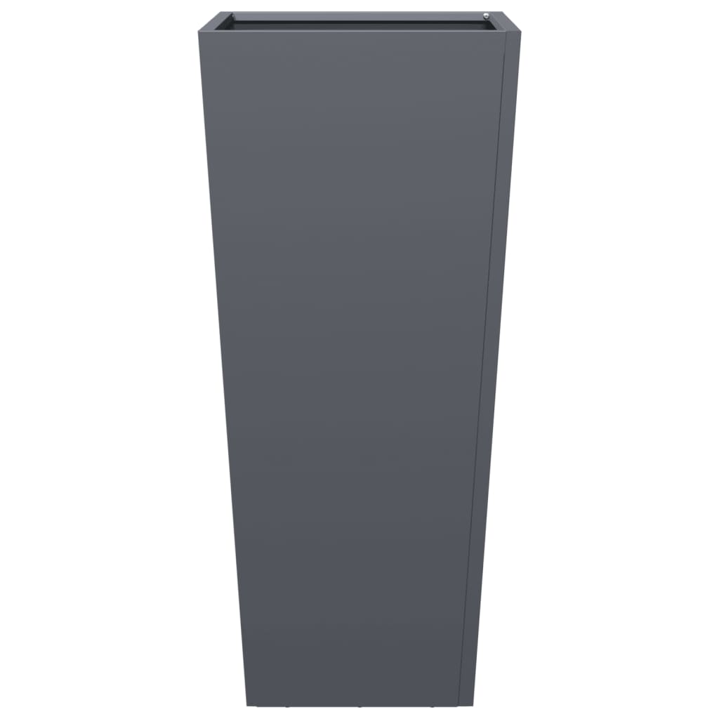 plantekrukker 2 stk. 35x35x75 cm stål antracitgrå