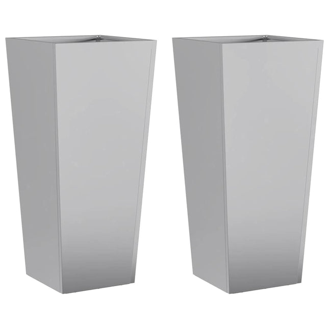 plantekrukker 2 stk. 35x35x75 cm galvaniseret stål