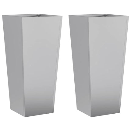 plantekrukker 2 stk. 35x35x75 cm galvaniseret stål
